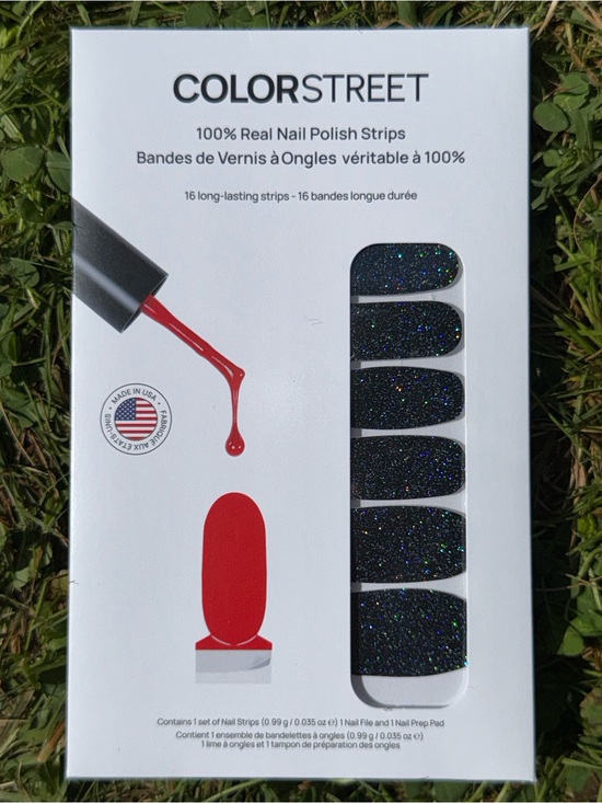 Color Street Other - Color Street Black Holographic Glitter Nail Strips